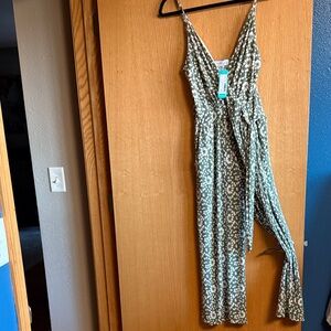 Kaileigh Olive Floral Jumpsuit